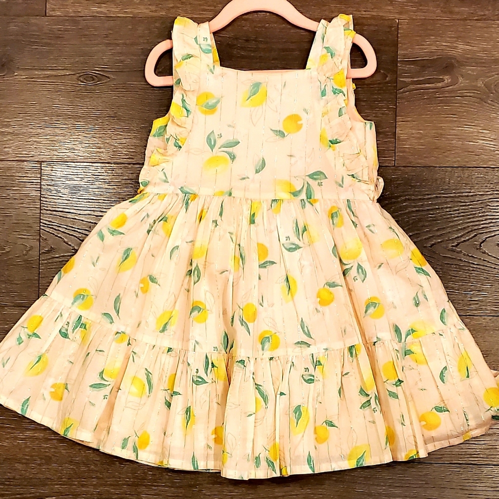 [OshKosh] Flutter Sleeve Lemon Dress - Picture 5 of 10
